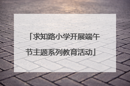 求知路小学开展端午节主题系列教育活动