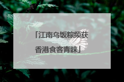 江南乌饭粽频获香港食客青睐
