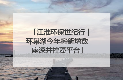 江淮环保世纪行｜环巢湖今年将新增数座深井控藻平台