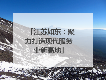 江苏如东：聚力打造现代服务业新高地