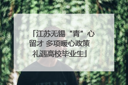 江苏无锡“青”心留才 多项暖心政策礼遇高校毕业生