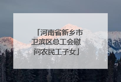 河南省新乡市卫滨区总工会慰问农民工子女