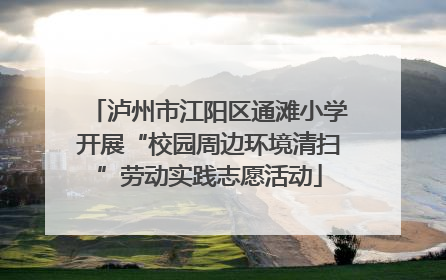 泸州市江阳区通滩小学开展“校园周边环境清扫”劳动实践志愿活动