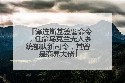 泽连斯基签署命令，任命乌克兰无人系统部队新司令，其曾是商界大佬