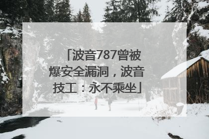 波音787曾被爆安全漏洞，波音技工：永不乘坐