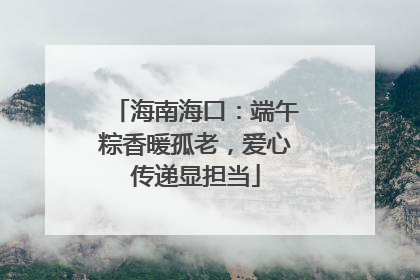 海南海口：端午粽香暖孤老，爱心传递显担当