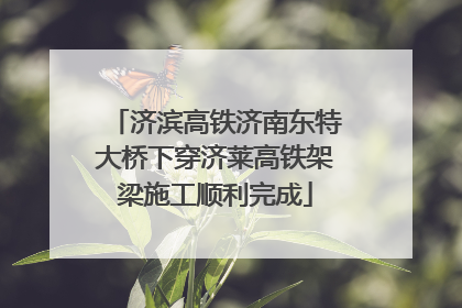 济滨高铁济南东特大桥下穿济莱高铁架梁施工顺利完成