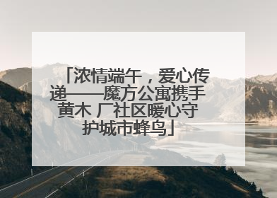浓情端午，爱心传递——魔方公寓携手黄木 厂社区暖心守护城市蜂鸟