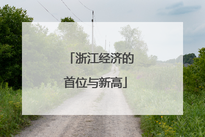 浙江经济的首位与新高