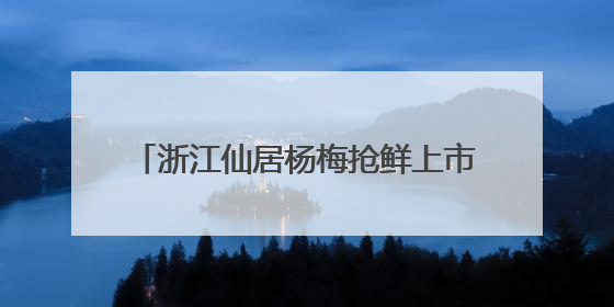 浙江仙居杨梅抢鲜上市 小水果闯出大产业