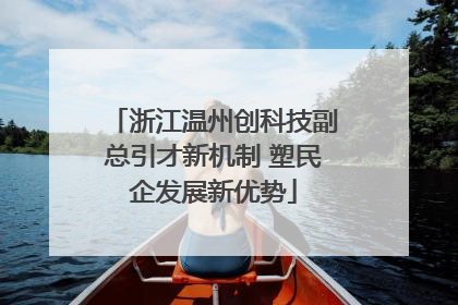 浙江温州创科技副总引才新机制 塑民企发展新优势
