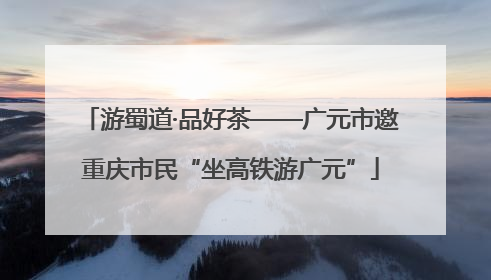 游蜀道·品好茶——广元市邀重庆市民“坐高铁游广元”