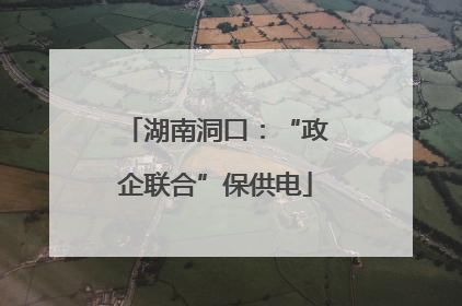 湖南洞口：“政企联合”保供电
