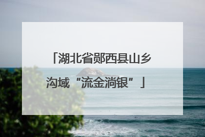 湖北省郧西县山乡沟域“流金淌银”