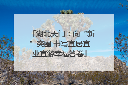 湖北天门：向“新”突围 书写宜居宜业宜游幸福答卷