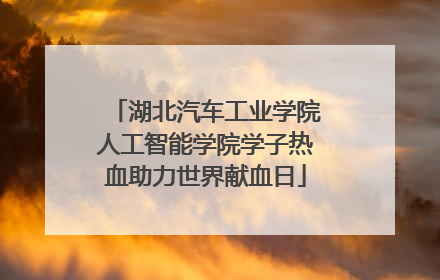 湖北汽车工业学院人工智能学院学子热血助力世界献血日
