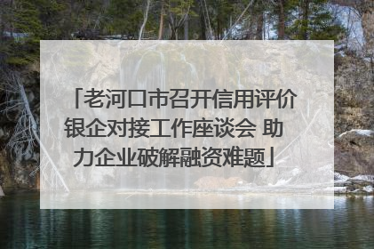 老河口市召开信用评价银企对接工作座谈会 助力企业破解融资难题