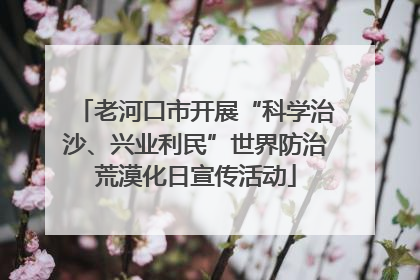 老河口市开展“科学治沙、兴业利民”世界防治荒漠化日宣传活动