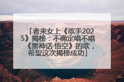 者来女上《歌手2025》揭榜：不确定唱不唱《黑神话·悟空》的歌，希望这次揭榜成功