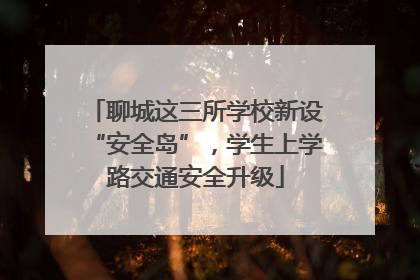 聊城这三所学校新设“安全岛”，学生上学路交通安全升级