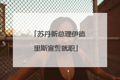 苏丹新总理伊德里斯宣誓就职