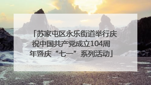 苏家屯区永乐街道举行庆祝中国共产党成立104周年暨庆“七一”系列活动