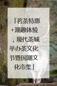 茗茶特惠+潮趣体验，现代茶城举办茶文化节暨国潮文化市集