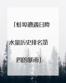 蚌埠遭遇日降水量历史排名第四的暴雨
