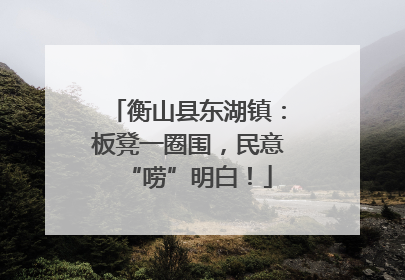 衡山县东湖镇：板凳一圈围，民意“唠”明白！