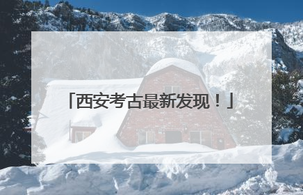 西安考古最新发现！