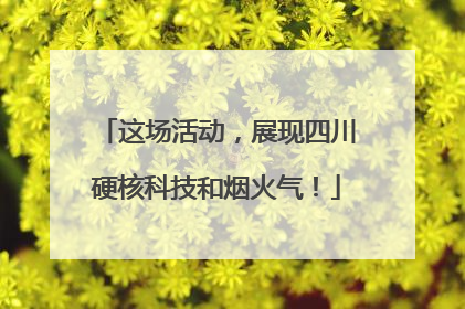 这场活动，展现四川硬核科技和烟火气！