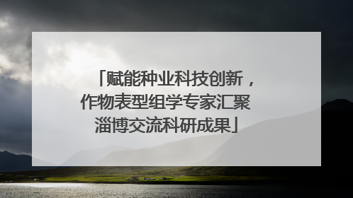赋能种业科技创新，作物表型组学专家汇聚淄博交流科研成果