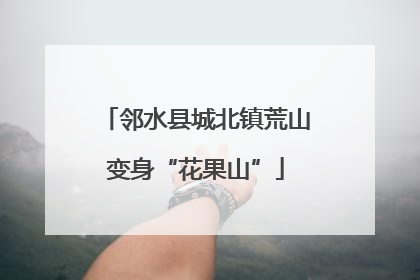 邻水县城北镇荒山变身“花果山”