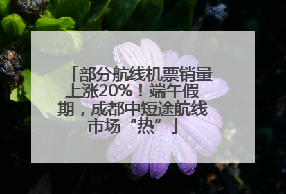 部分航线机票销量上涨20%！端午假期，成都中短途航线市场“热”