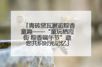 青砖黛瓦邂逅粽香童趣——“童玩栖霞街 粽香端午节”邀您共织时光记忆