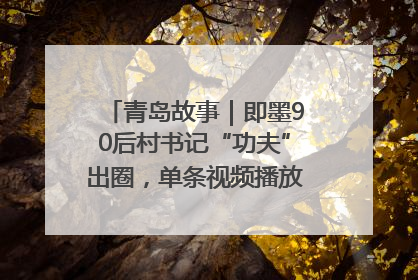 青岛故事｜即墨90后村书记“功夫”出圈，单条视频播放量过600万