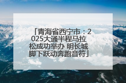 青海省西宁市：2025大通半程马拉松成功举办 明长城脚下跃动奔跑音符