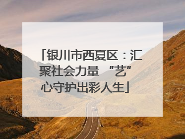 银川市西夏区：汇聚社会力量 “艺”心守护出彩人生