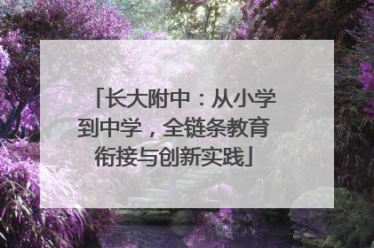 长大附中：从小学到中学，全链条教育衔接与创新实践