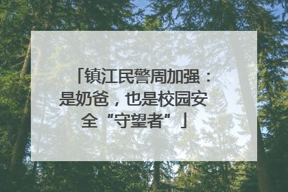 镇江民警周加强：是奶爸，也是校园安全“守望者”