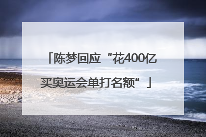 陈梦回应“花400亿买奥运会单打名额”