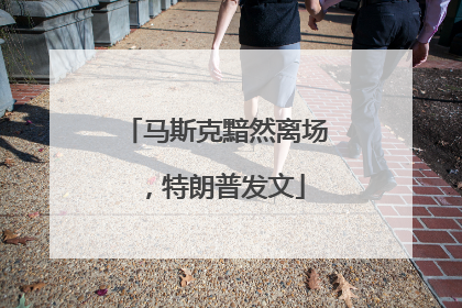马斯克黯然离场，特朗普发文