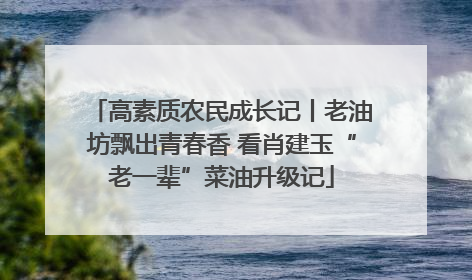 高素质农民成长记丨老油坊飘出青春香 看肖建玉“老一辈”菜油升级记