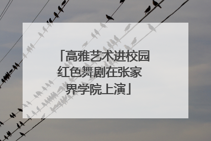 高雅艺术进校园 红色舞剧在张家界学院上演