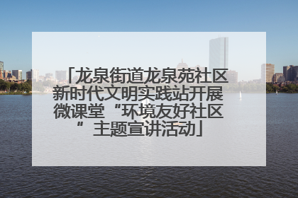 龙泉街道龙泉苑社区新时代文明实践站开展微课堂“环境友好社区”主题宣讲活动