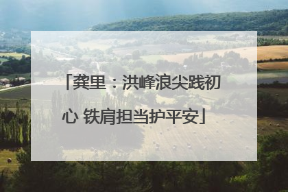 龚里：洪峰浪尖践初心 铁肩担当护平安