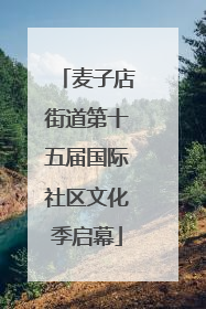 麦子店街道第十五届国际社区文化季启幕