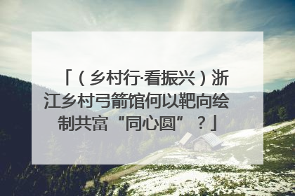 （乡村行·看振兴）浙江乡村弓箭馆何以靶向绘制共富“同心圆”？