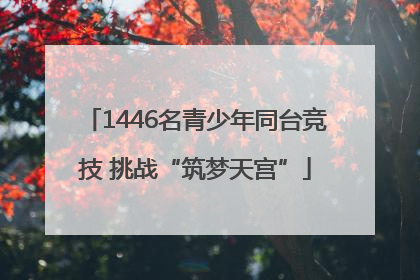 1446名青少年同台竞技 挑战“筑梦天宫”