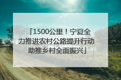 1500公里！宁夏全力推进农村公路提升行动 助推乡村全面振兴